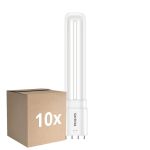 Mehrfachpackung 10x Philips CorePro PL-L LED Glühbirne HF 8W - 840 Kaltweiß | 4-Pins - Ersatz Für 18W