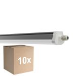 Mehrfachpackung 10x Ledvance Wasserdicht Deckenleuchte Feuchtigkeitsdicht FLEX Durchgangsverdrahtung PC 34W 5600lm - 840 Kaltweiß | 120cm -Ersatz Für 2x36W