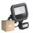 Mehrfachpackung 4x Ledvance LED-Scheinwerfer Aluminium Schwarz 8W 1200lm 100D - 840 Kaltweiß | IP65 - Bewegungs- und Lichtsensor - Symmetrisch